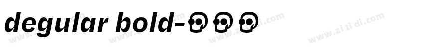 degular bold字体转换